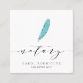 Notar mit moderner Schrift Agent Quadratische Visitenkarte (Vorderseite)