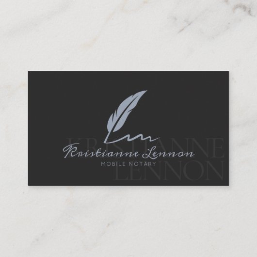 Notar/Mobile Notar - Modernes Foto Visitenkarte (Rückseite)