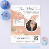 Notar Mobile Services Foto Pink QR FLYER (Einzeln)