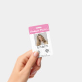 Notar/Notar Signatur Agent-ID-Abzeichen Ausweis (Handheld)