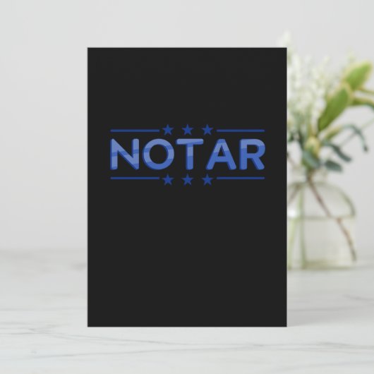 Notar Notarin Notary Public Anwalt Gift Einladung (Stehend Vorderseite)