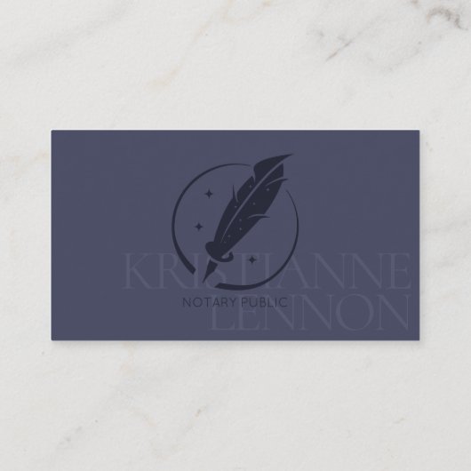 Notar öffentlich - Agent für die Kreditvergabe - B Visitenkarte (Rückseite)