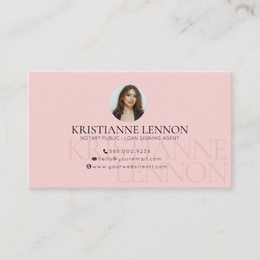 Notar öffentlich - Agent für Kreditvergabe - Sleek Visitenkarte (Vorderseite)
