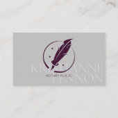 Notar öffentlich - Agent für Kreditvergabe - Sleek Visitenkarte (Rückseite)