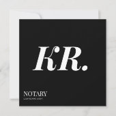 Notar Öffentlich Beglaubigender Agent Monogramm el Ankündigung (Vorderseite)