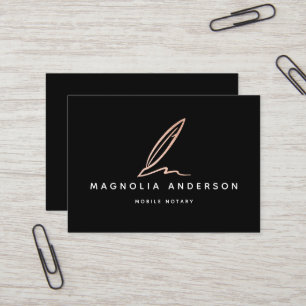 Notar Öffentlich Beglaubigender Agent Rose Gold Fo Visitenkarte