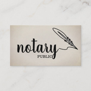 Notar Öffentlich Elegante Schrift Plain  Visitenkarte