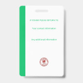 Notar Öffentlich Kredit Signing Agent ID-Abzeichen Ausweis (Rückseite)
