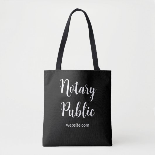 Notar Öffentlich Website Schwarz Tasche (Vorderseite)
