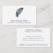 Notar Öffentliche Apostille Service Wasserfarben F Visitenkarte (Vorne/Hinten)
