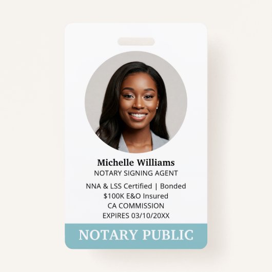 Notar öffentliche Darlehen Signierung Agent Foto T Ausweis (Vorderseite)