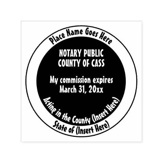 Notar Öffentliche Kommission Ablaufdatum Staat Lan Permastempel (Design)