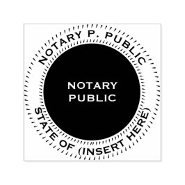 Notar Öffentliche Runde Schwarz-weiß Permastempel