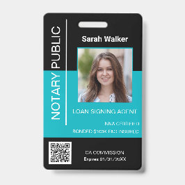 Notar Öffentlicher Ausweis Büroangestellte schwarz