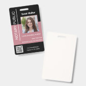 Notar Öffentlicher Ausweis-Mitarbeiter schwarz sta Ausweis (Vorder- & Rückseite)