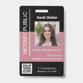 Notar Öffentlicher Ausweis-Mitarbeiter schwarz sta Ausweis