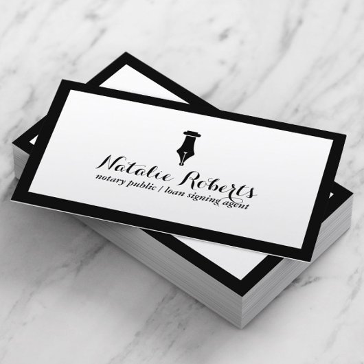 Notar Öffentlicher Kredit Signierung Agent Minimal Visitenkarte