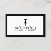 Notar Öffentlicher Kredit Signierung Agent Minimal Visitenkarte (Vorderseite)