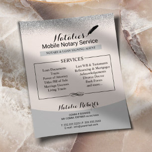 Notar öffentlicher Kreditunterzeichnungsagent Silb Flyer