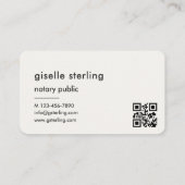 Notar Öffentlicher QR-Code Visitenkarte (Rückseite)