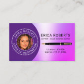 Notar Öffentliches Darlehen Unterschrift Agent Lil Visitenkarte (Vorderseite)