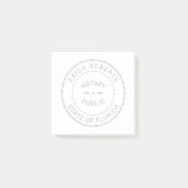 Notar-Öffentlichkeits-Briefmarken-schlichtes Post-it Klebezettel (Vorderseite)