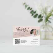 Notar Pastel Rose Loan Signierung Vielen Dank für Visitenkarte (Stehend Vorderseite)