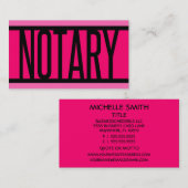 Notar Pink Striping Business Card Visitenkarte (Vorne/Hinten)