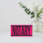 Notar Pink Striping Business Card Visitenkarte (Stehend Vorderseite)