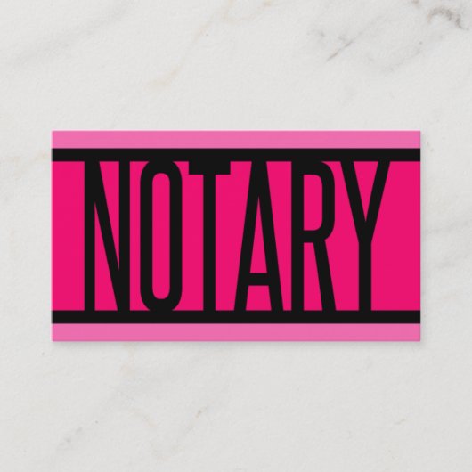 Notar Pink Striping Business Card Visitenkarte (Vorderseite)