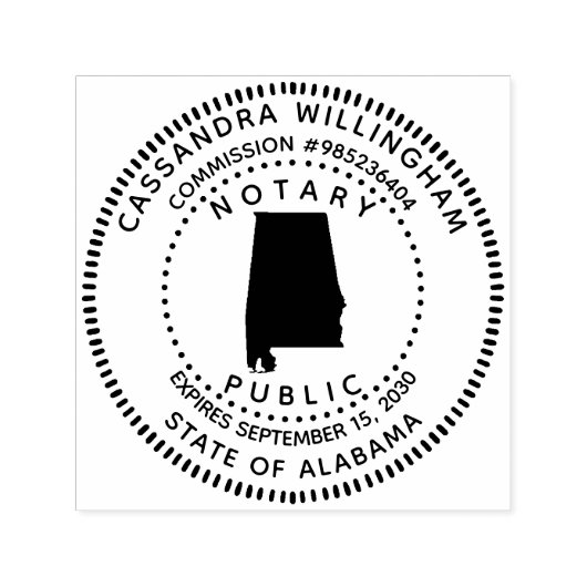 Notar Public Alabama Permastempel (Design)