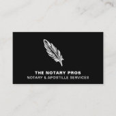 Notar Public Apostille Service Modern Black Visitenkarte (Vorderseite)
