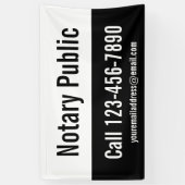 Notar Public Black and White Promotion Template Banner (Vertikal)
