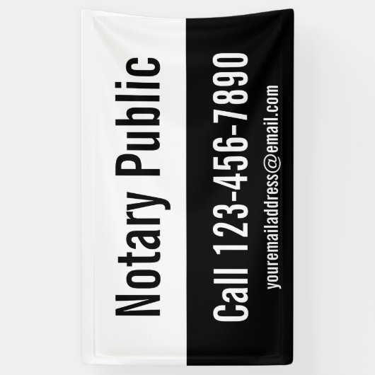Notar Public Black and White Promotion Template Banner (Vertikal)