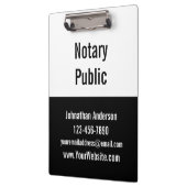 Notar Public Black & White Werbevorlage Klemmbrett (Links)