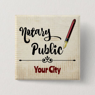 Notar Public Burgundy Tinte Pen Maßgeschneiderte S Button