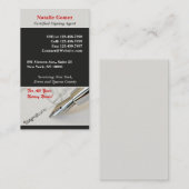 Notar Public Business Card Visitenkarte (Vorne/Hinten)