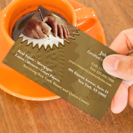 Notar Public Business Card Visitenkarte