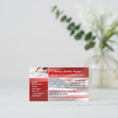 Notar Public Business Card Visitenkarte (Stehend Vorderseite)