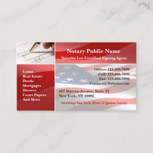 Notar Public Business Card Visitenkarte