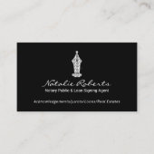 Notar Public Diamond Pen Loan Signing Agent Visitenkarte (Vorderseite)
