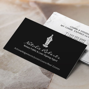 Notar Public Diamond Pen Loan Signing Agent Visitenkarte