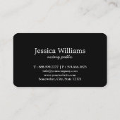 Notar Public Elegant Script Schlicht Black & White Visitenkarte (Rückseite)