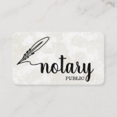Notar Public Elegant Script Schlicht Visitenkarte (Vorderseite)