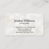 Notar Public Elegant Script Schlicht Visitenkarte (Rückseite)