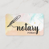 Notar Public Elegant Script Schlicht Visitenkarte (Vorderseite)