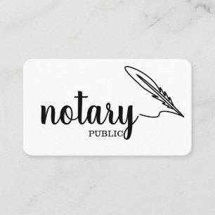 Notar Public Elegant Script Schlicht Visitenkarte