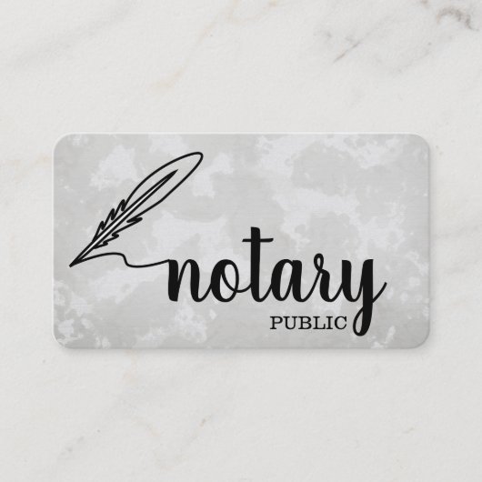 Notar Public Elegant Script Schlicht Visitenkarte (Vorderseite)