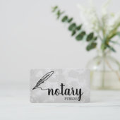 Notar Public Elegant Script Schlicht Visitenkarte (Stehend Vorderseite)