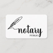 Notar Public Elegant Script Schlicht Visitenkarte (Vorderseite)